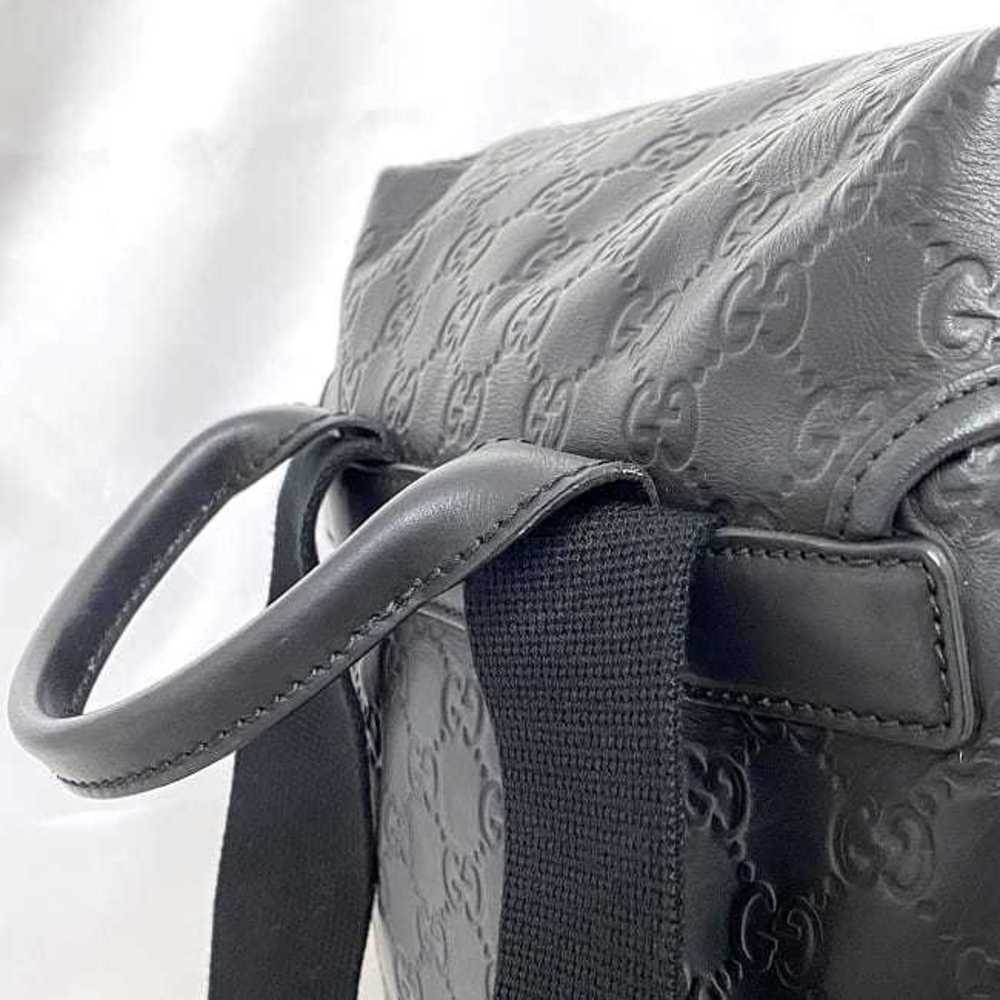 Gucci Drawstring Backpack Sherry Nylon Travel Bla… - image 8